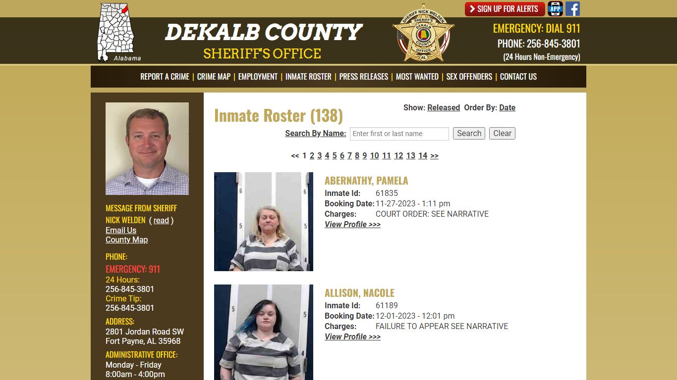 Inmate Roster - Current Inmates - DeKalb County Sheriff